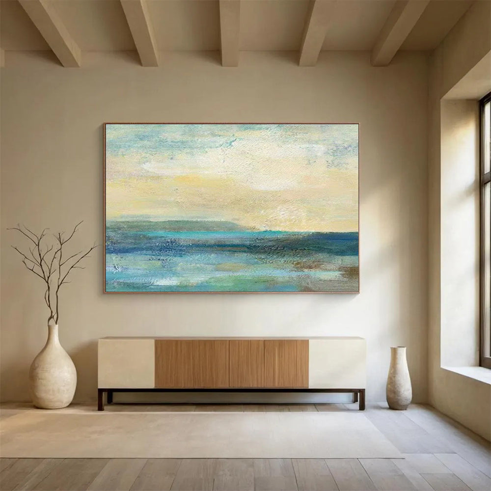 Custom-Made Giant Abstract Hand Painting for Smart City Command Center DLZ2819