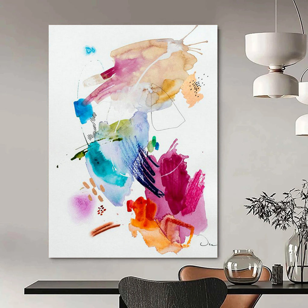Oversized Custom Hand-Painted Abstract Canvas for 3D Printing Studios  DLZ0085