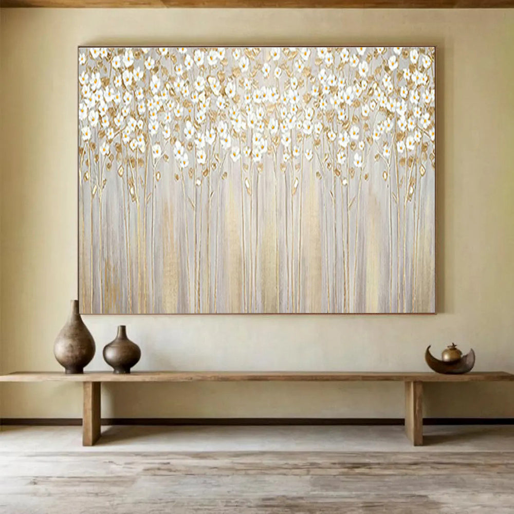 Large-Size Custom Abstract Hand Painting for Urban Rooftop Green Roof Irrigation and Drainage System Design Office DLZ3171