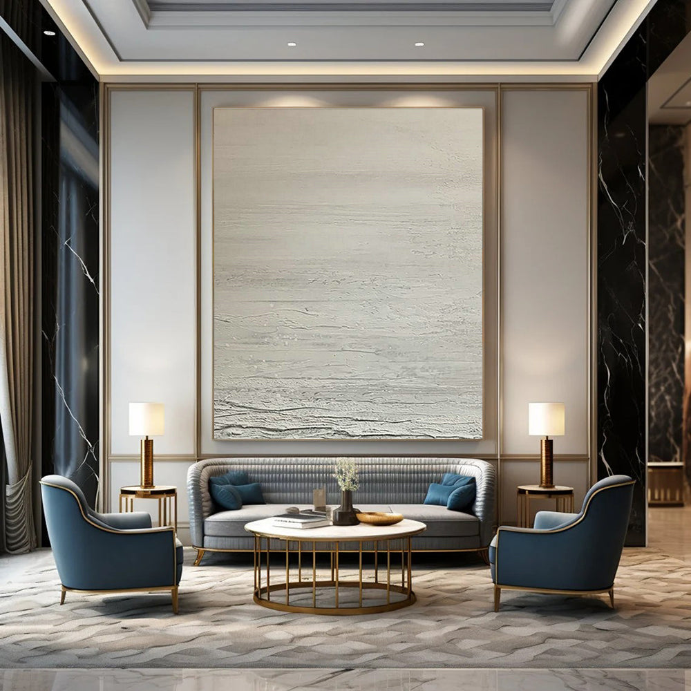 Massive Custom Hand-Painted Abstract Canvas - Inviting Decor for Community Kitchens  DLZ0206