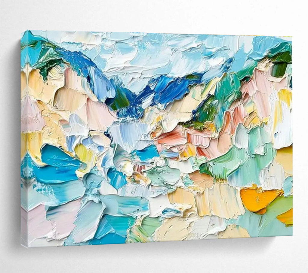 Custom-Made Giant Abstract Hand Painting for Underwater Sensor Network Redundancy and Fault Tolerance Enhancement Center DLZ3188