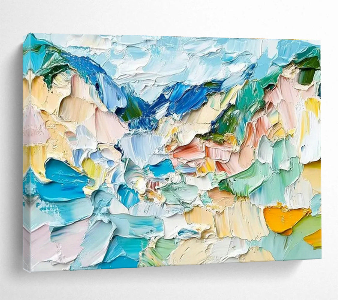 Custom-Made Giant Abstract Hand Painting for Underwater Sensor Network Redundancy and Fault Tolerance Enhancement Center DLZ3188