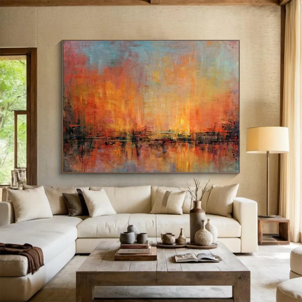 Large-Size Custom Abstract Hand Painting for Optometry Store DLZ2770