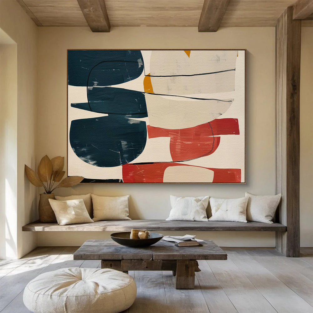 Large-Size Custom Abstract Hand Painting for Arctic Wildlife Tracking Station DLZ2974