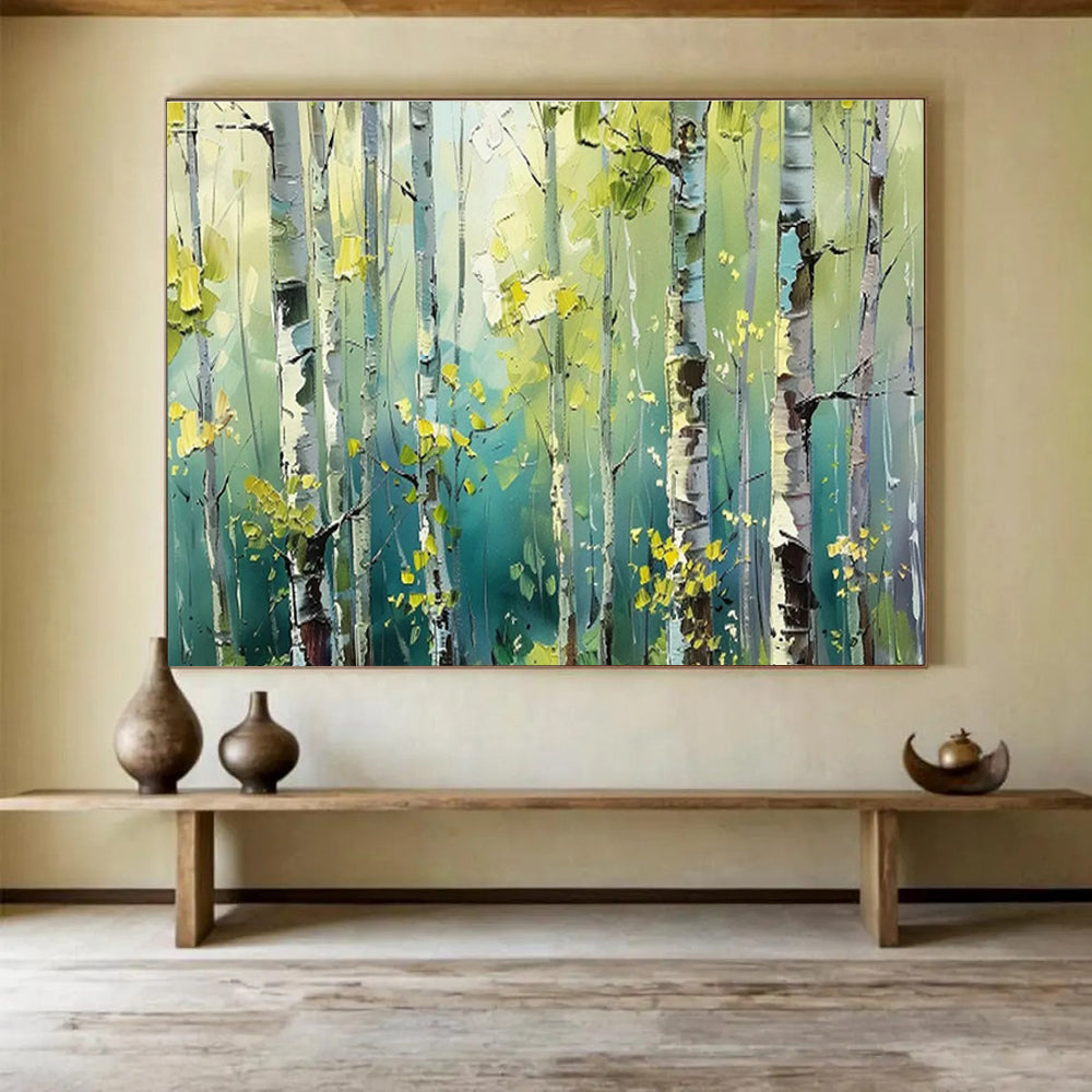 Custom Giant Abstract Hand Painting for Vertical Urban Aquarium Water Filtration Facility DLZ3054