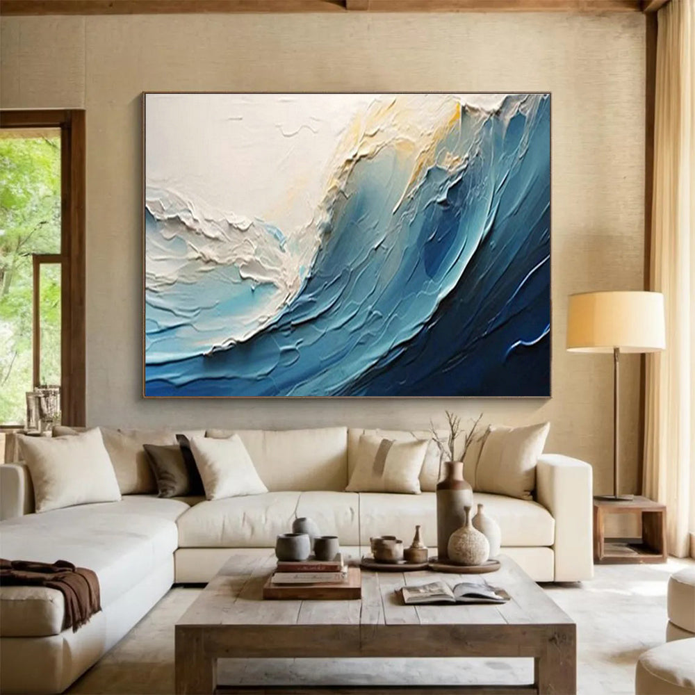 Customized Large-Scale Abstract Hand Painting for Airship Passenger Lounge DLZ2911