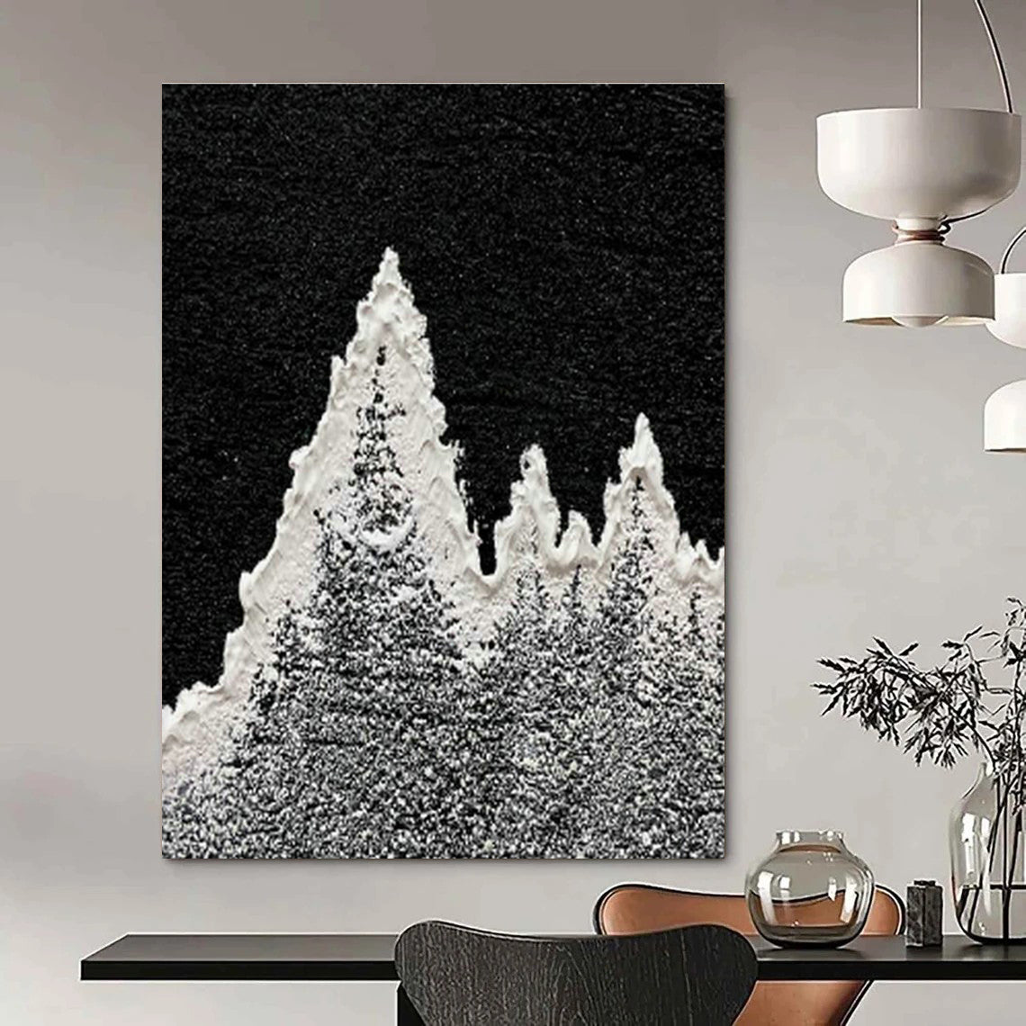 Oversized Customizable Hand-Painted Abstract Canvas for Glass Blowing Studios  DLZ0019