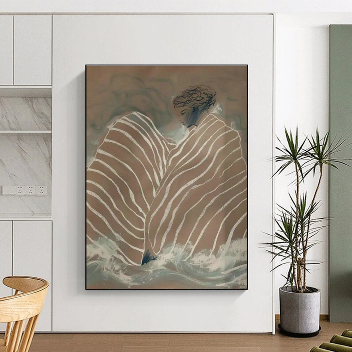 Immense Custom Hand-Painted Abstract Art - Whimsical Wonder for Puppet Workshops  DLZ0217