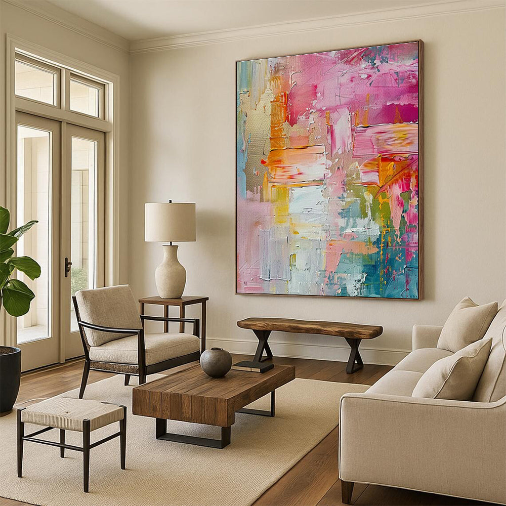 Large-Scale Custom Hand-Painted Abstract Painting for Hair Salons  DLZ0127