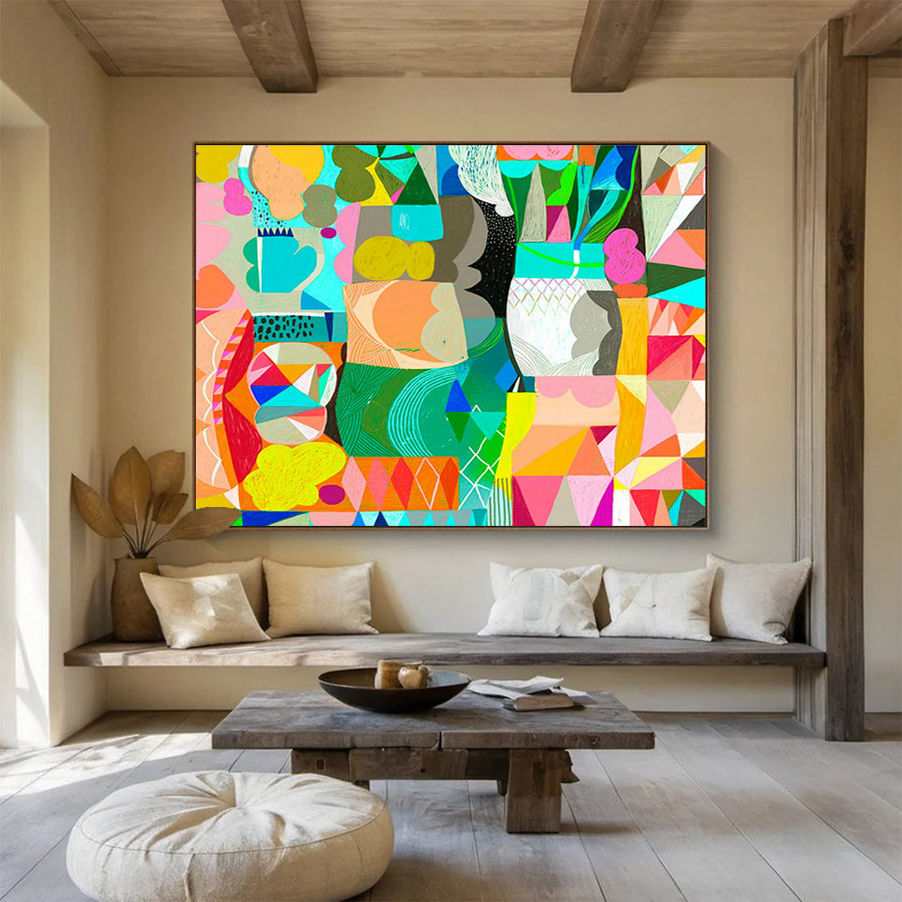 Glow-in-the-Dark Custom Hand-Painted Galaxy Abstract for Kids' Nurseries