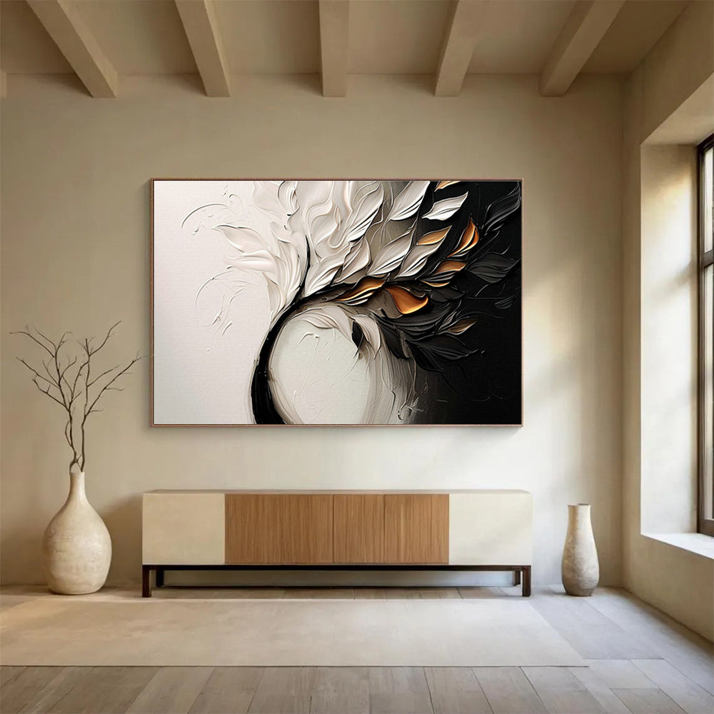 Custom-Made Giant Abstract Hand Painting for Underwater Sensor Network Power Supply Optimization Center DLZ3132