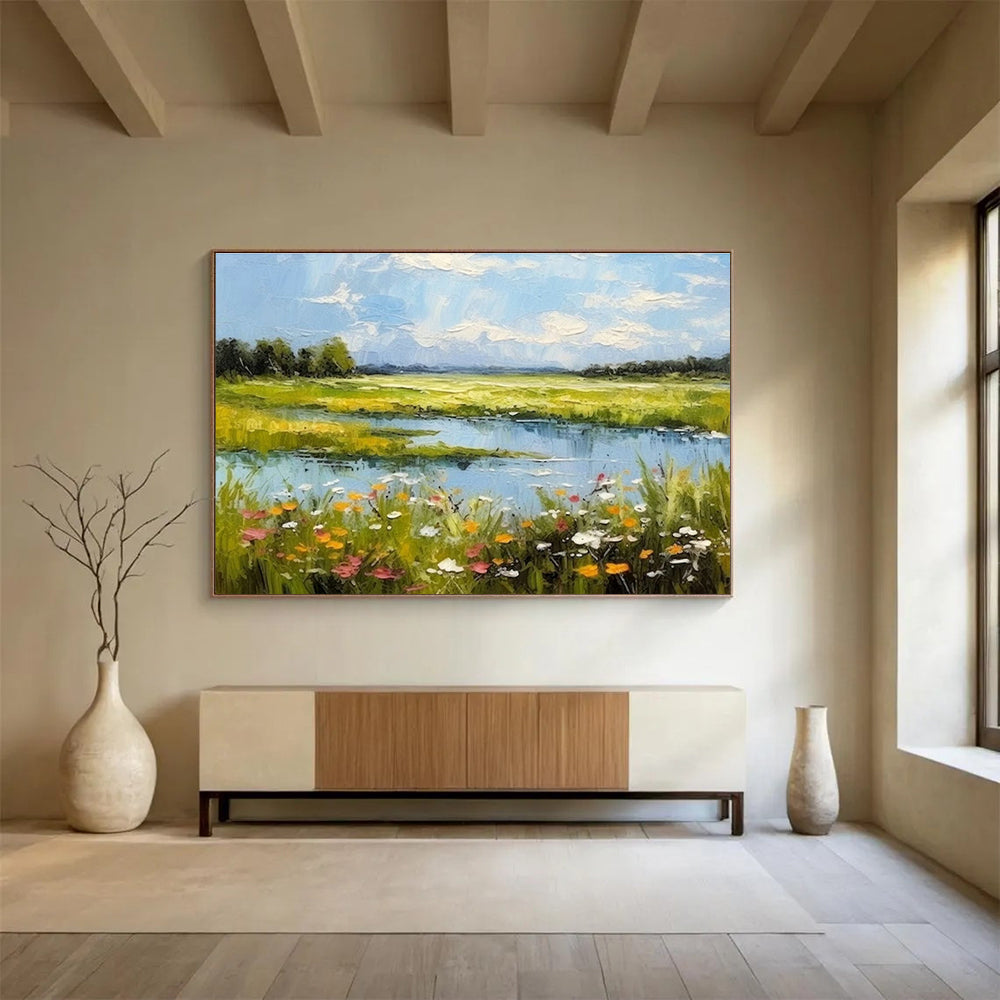 Tailored High-Speed Hyperloop Passenger Terminal Giant Abstract Hand Painting DLZ2655