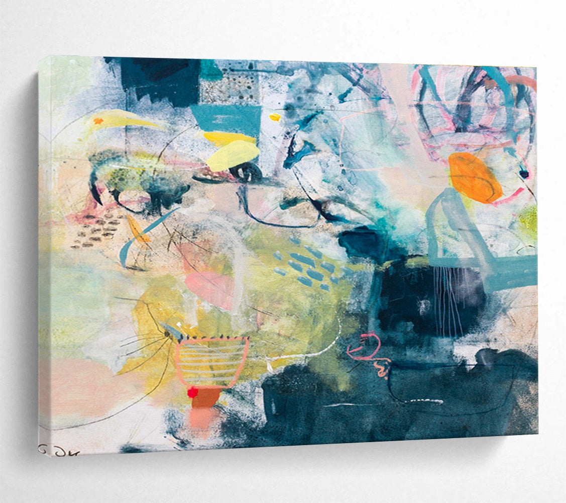 Bespoke Hotel Lobby Giant Abstract Hand Painting