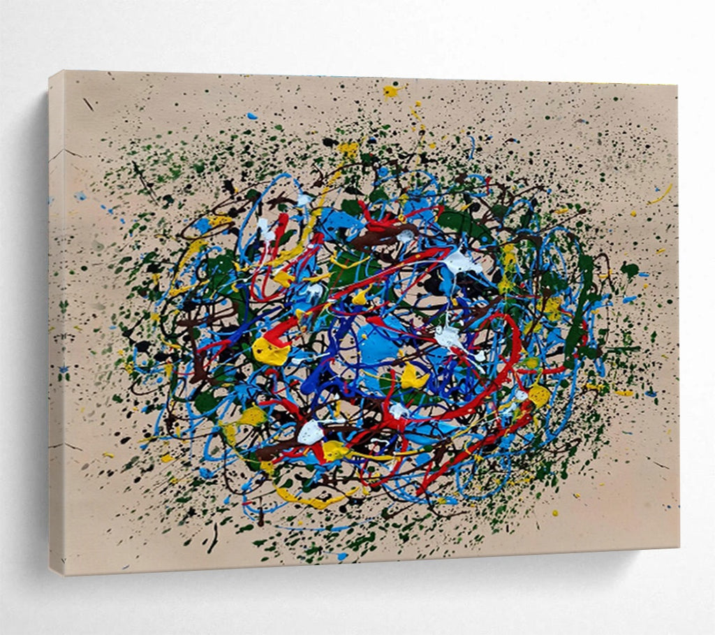 Oversized Custom Hand-Painted Abstract Art for Home Theater DLZ2688