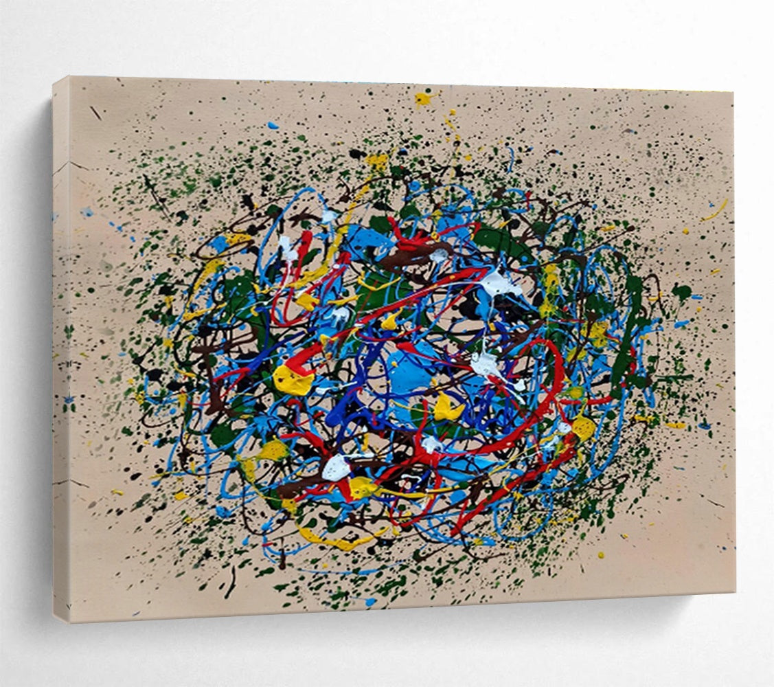 Oversized Custom Hand-Painted Abstract Art for Home Theater DLZ2688