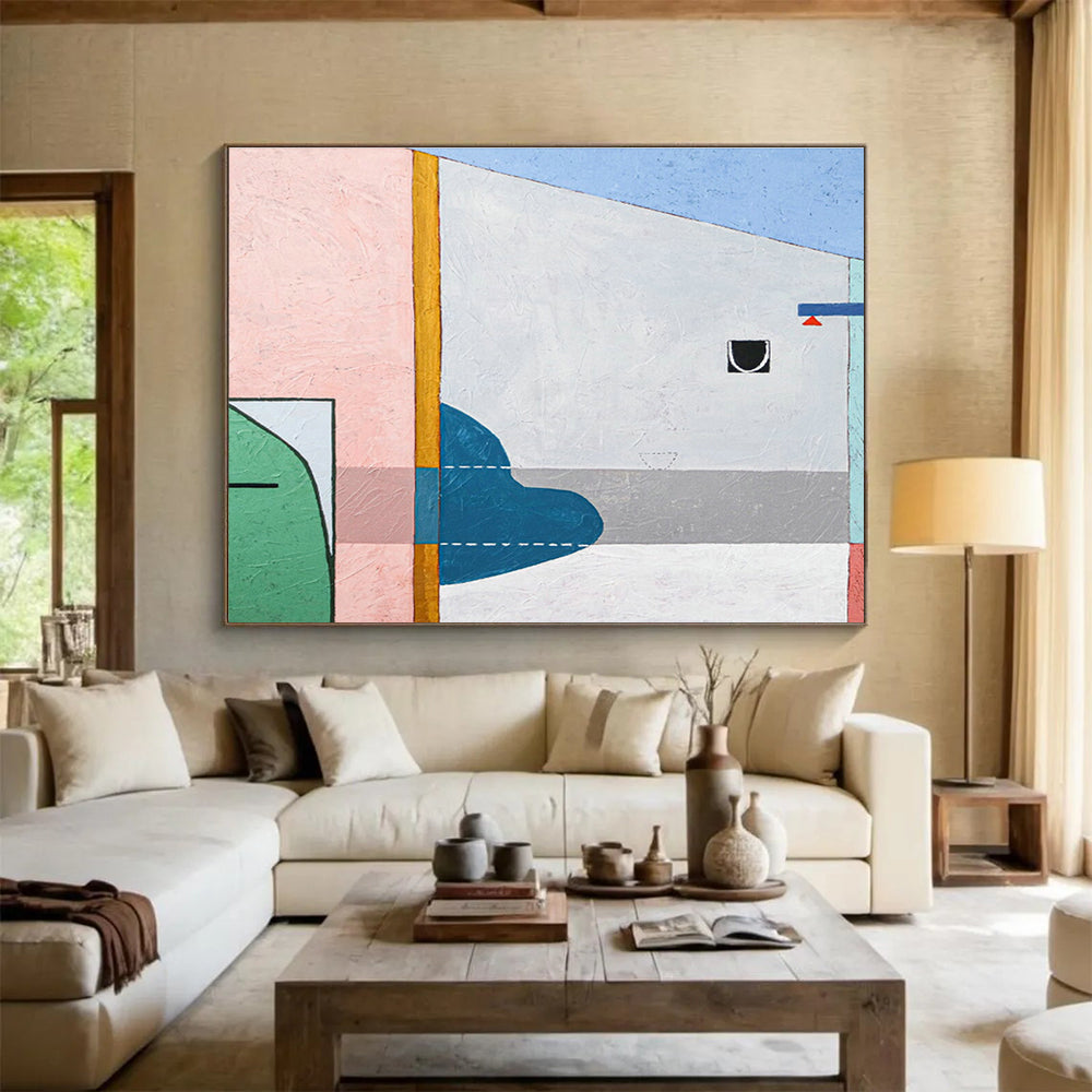 Customized Large-Scale Abstract Hand Painting for Underwater Archaeological Research Vessel Bridge DLZ2932