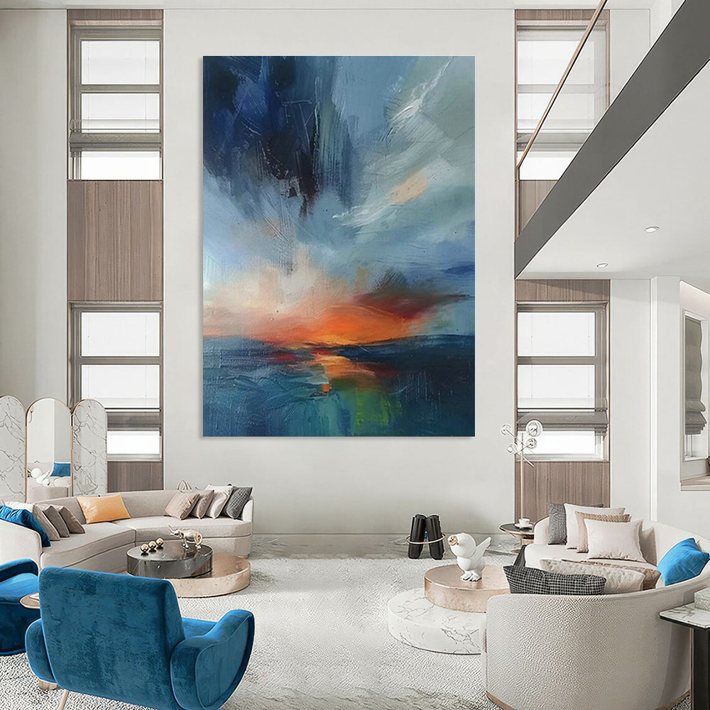 Large-Scale Custom Hand-Painted Abstract Painting - Creative Decoration for Children's Rooms  DLZ0124