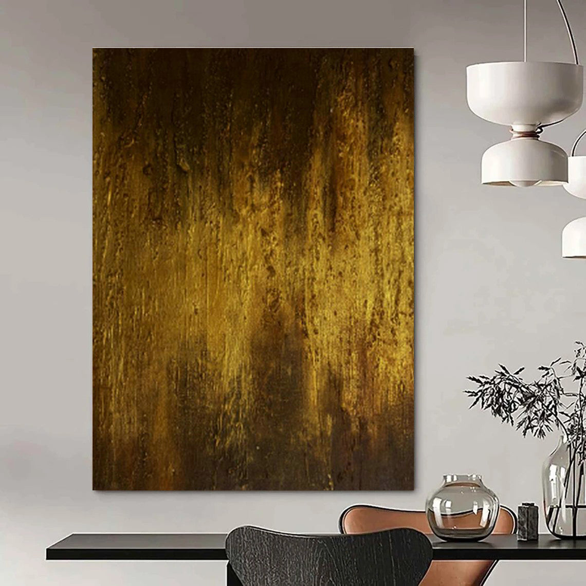 Immense Custom Hand-Painted Abstract Art for Historic Lighthouse Keepers' Quarters  DLZ0031