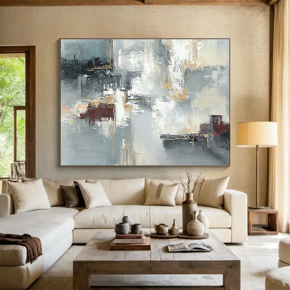 Customized Large-Scale Abstract Hand Painting for Chiropractic Center DLZ2736