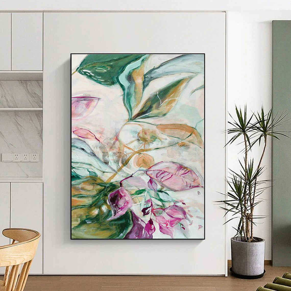 Large-Scale Customizable Hand-Painted Abstract Painting - Dynamic Art Decoration for Arcades  DLZ0142