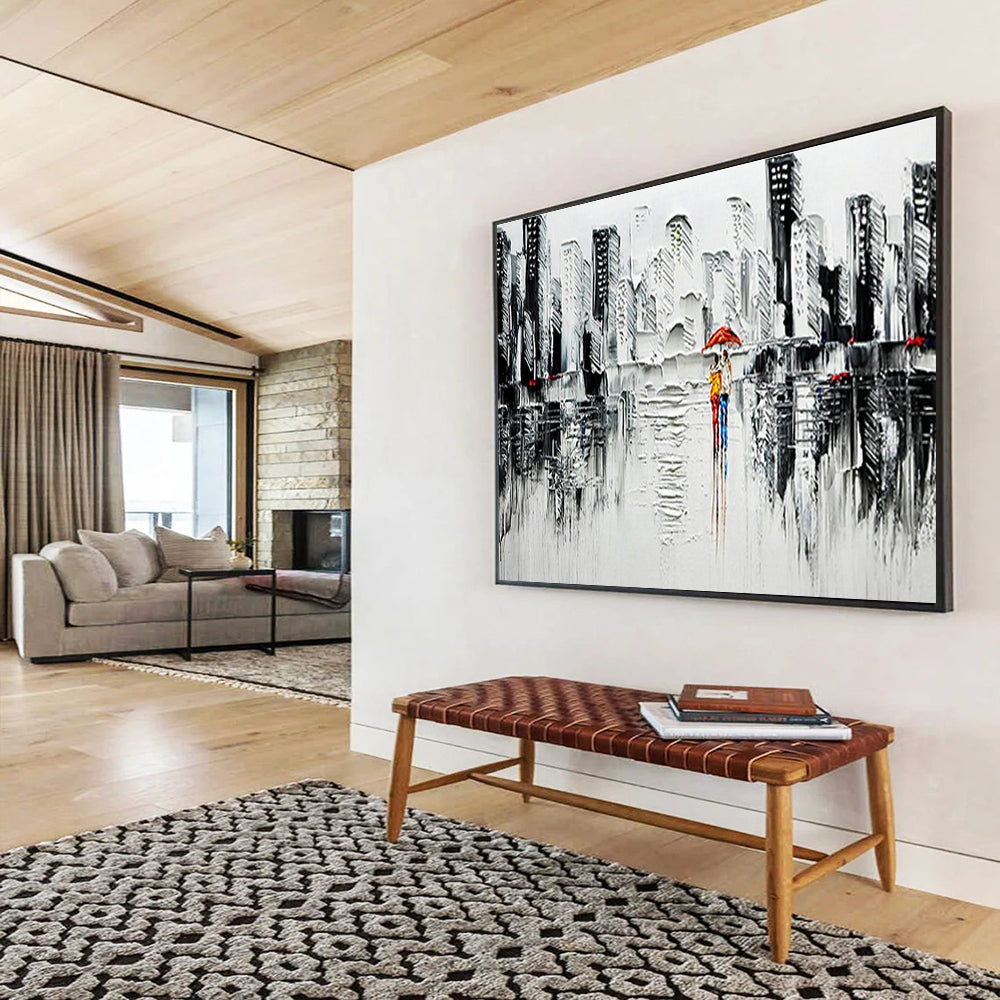 XXL Custom Hand-Painted Abstract Art for Co-Working Spaces DLZ3279