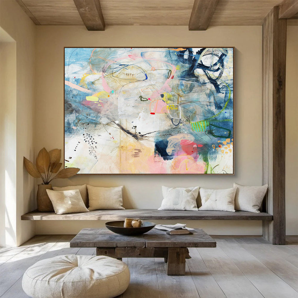 Custom-Made Office Oversized Abstract Hand Painting