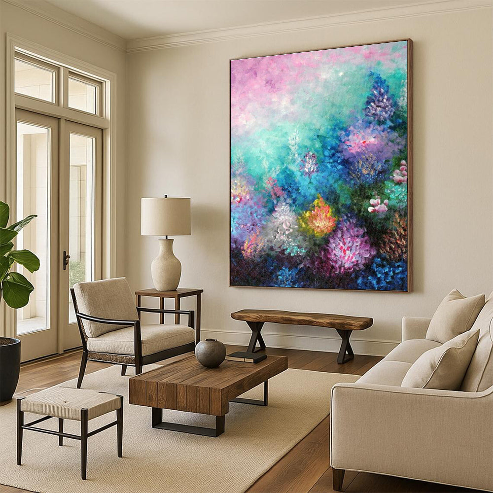 Jumbo Customizable Hand-Painted Abstract Artwork for Co-Creating Workspaces  DLZ0065