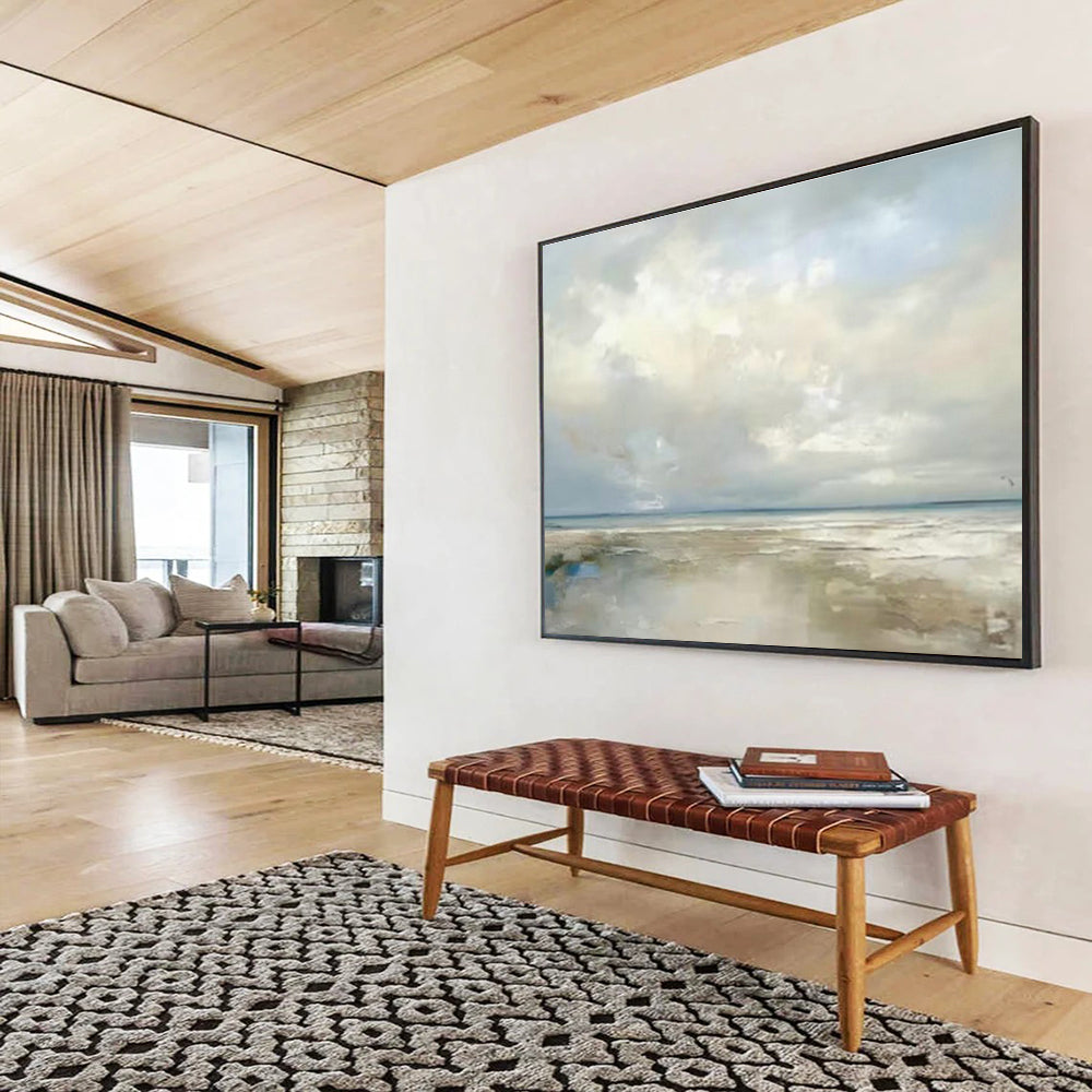 Oversized Custom Hand-Painted Abstract Art for Bookstore DLZ2710