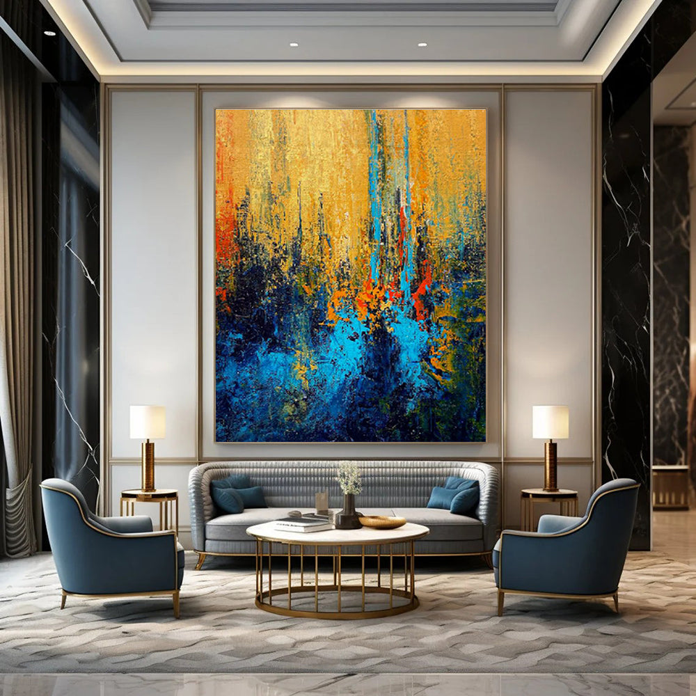 Huge Customizable Hand-Painted Abstract Artwork for Dollhouse Collectors’ Exhibitions  DLZ0026