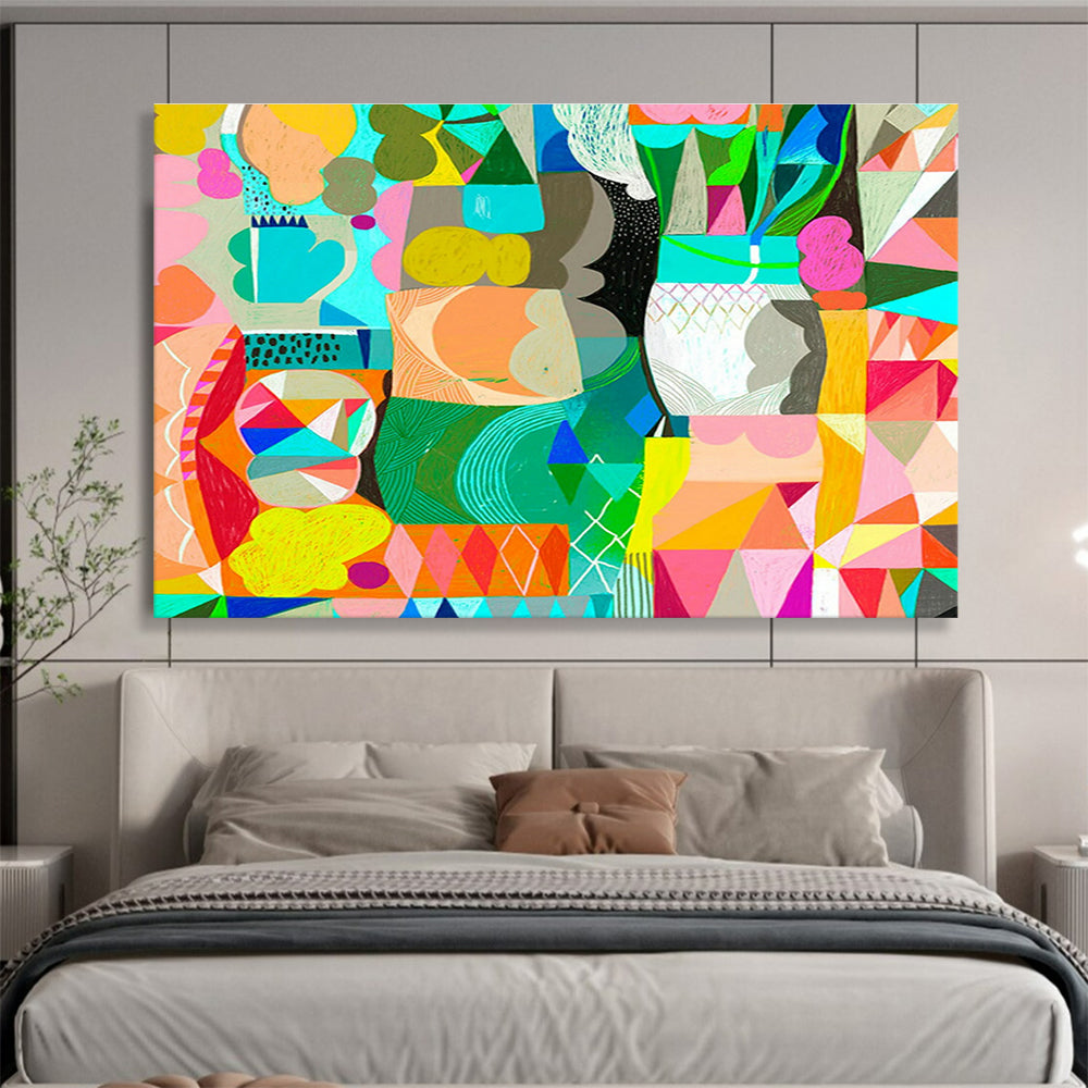 Glow-in-the-Dark Custom Hand-Painted Galaxy Abstract for Kids' Nurseries