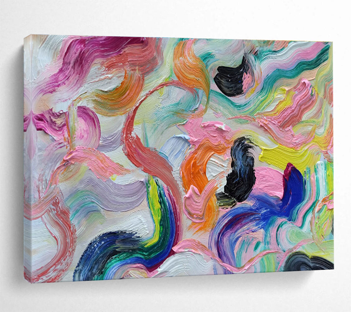 Oversized Custom Abstract Hand Painting for Conference Room DLZ2676