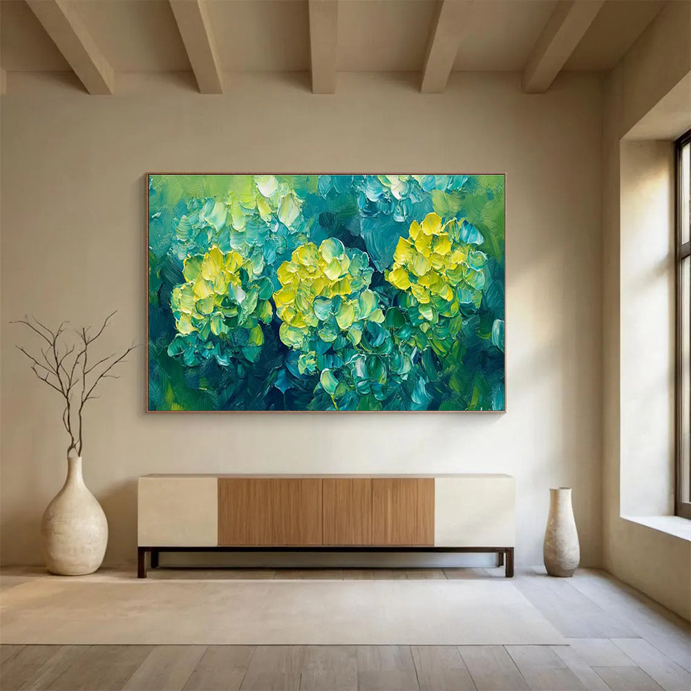 Large Custom Abstract Hand-Painted Art for Underwater Archaeological Artifact Conservation and Conservation Education Center DLZ3183