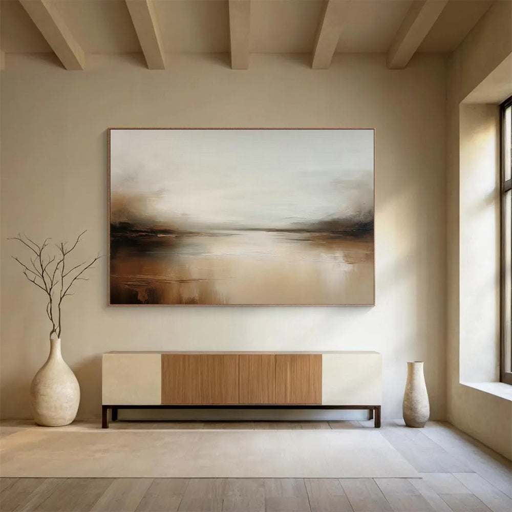 Custom-Made Giant Abstract Hand Painting for Spa Center DLZ2705