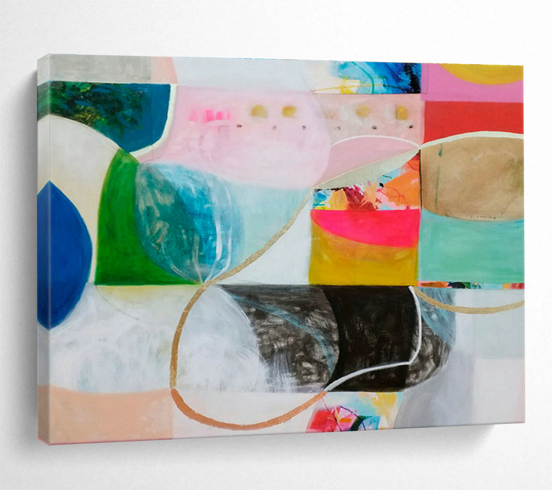Smart Sensor Custom Hand-Painted Abstract for Tech-Forward Offices