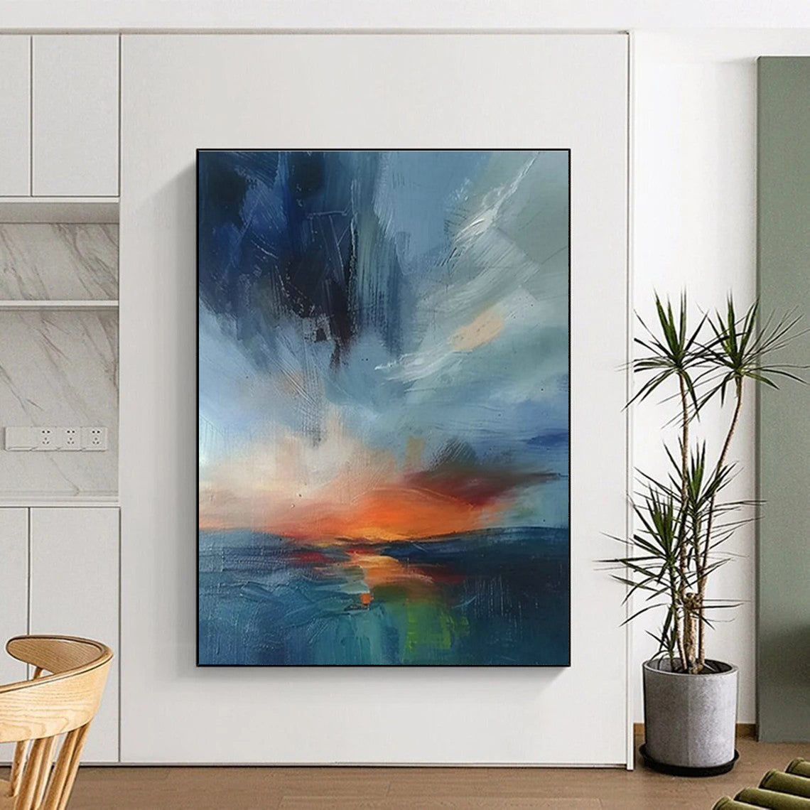 Large-Scale Custom Hand-Painted Abstract Painting - Creative Decoration for Children's Rooms  DLZ0124