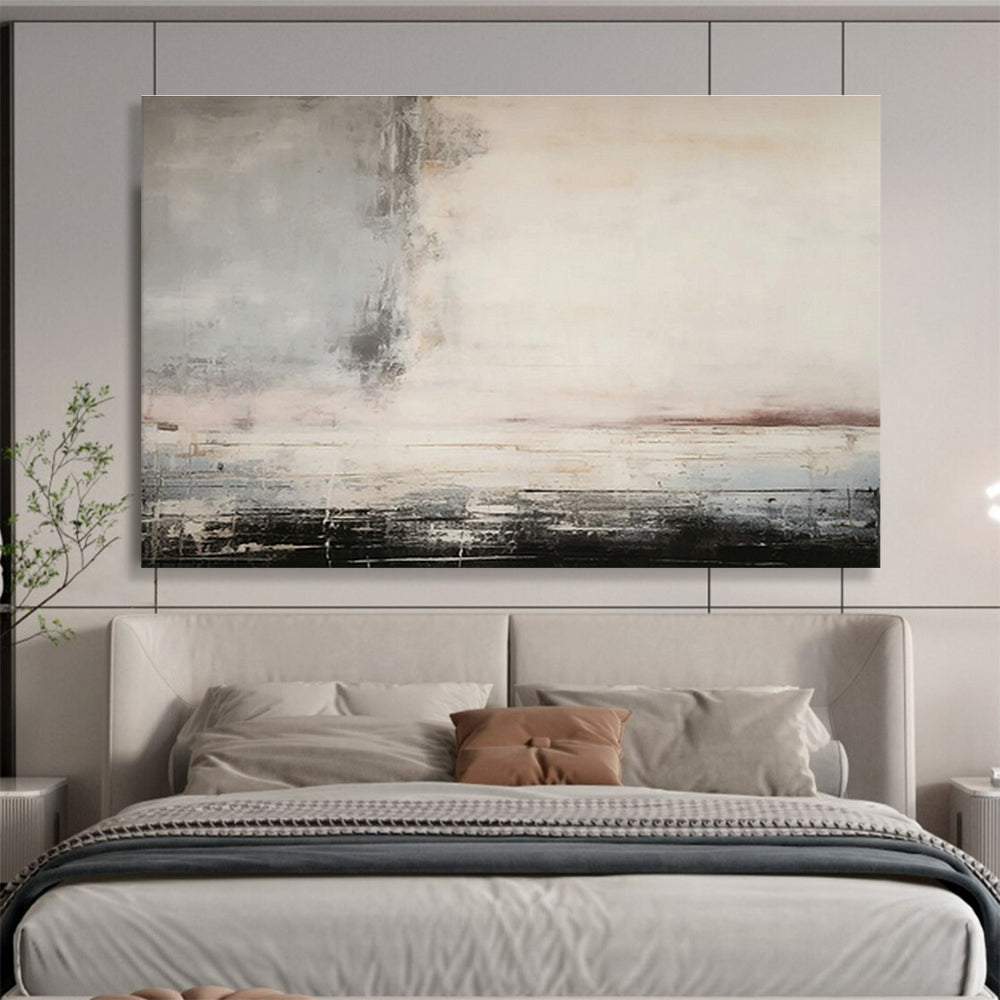 Custom Gradient Pearlescent Hand-Painted Vertical Abstract for Stairwells & Tall Spaces