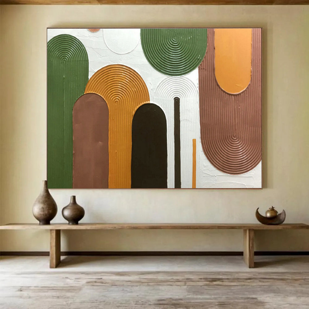 Oversized Custom Abstract Hand Painting for Mars Rover Assembly Cleanroom DLZ2977