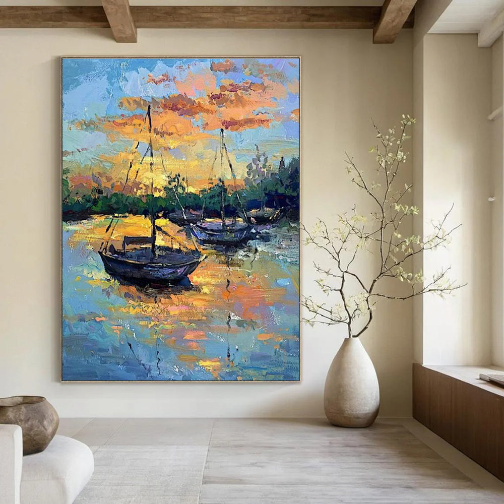 Vast Large-Scale Custom Hand-Painted Abstract Canvas - Artistic Imagination for Fantasy Role-Playing Game Conventions  DLZ0321