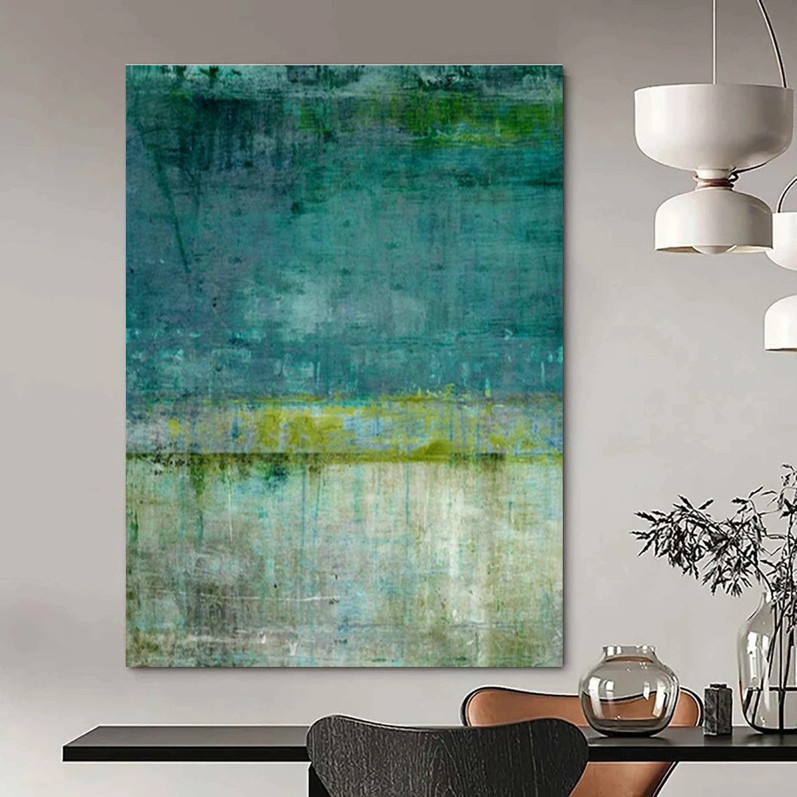 Vast Large Custom Hand-Painted Abstract Art - Literary Elegance for Jane Austen Themed Tea Rooms  DLZ0278