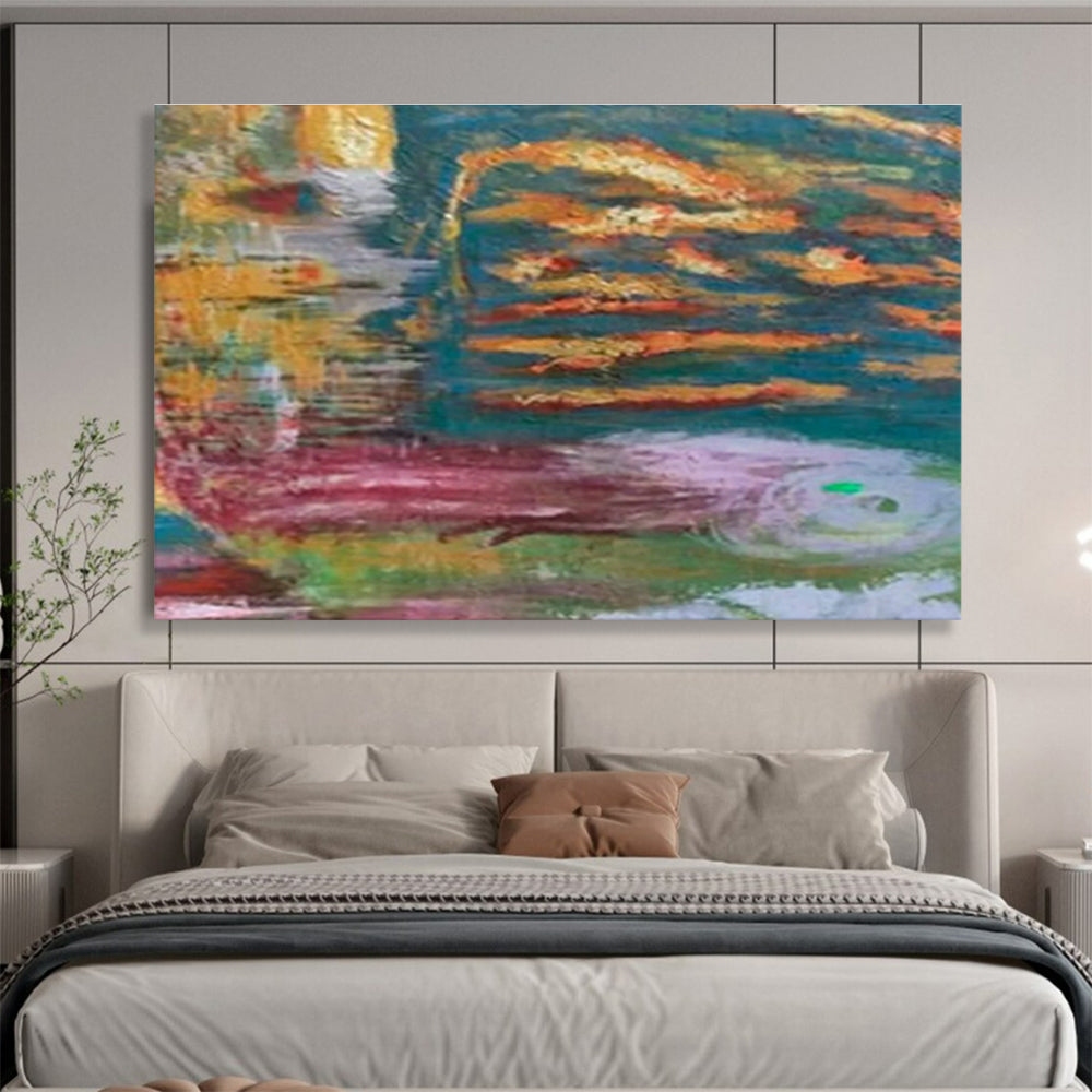 Oversized Custom Hand-Painted Abstract Art for Jewelry Store DLZ2755