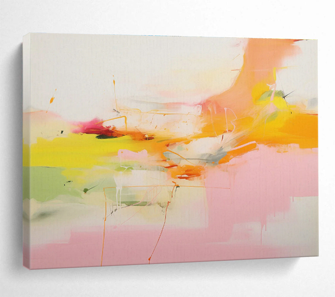 Large Custom Abstract Hand-Painted Art for Music Streaming Service Office DLZ2874