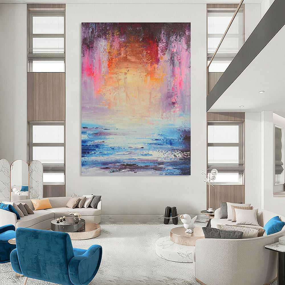 Colossal Custom Hand-Painted Abstract Art for Traditional African Drumming Workshops  DLZ0058