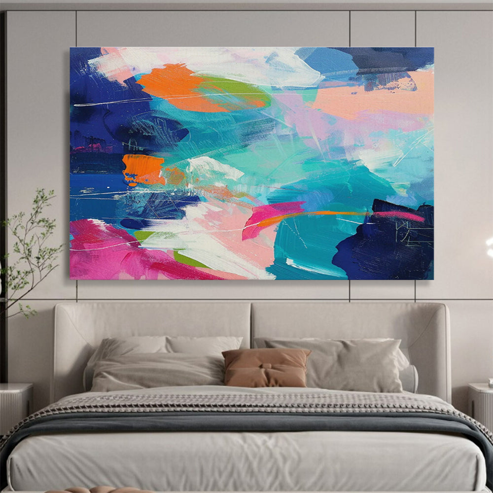 Customized Large-Scale Abstract Hand Painting for Animation Rendering Farm Control Room DLZ2873