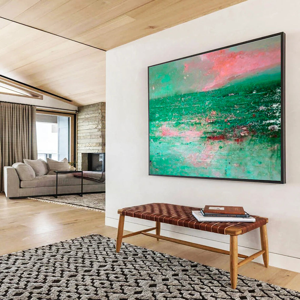 Large Custom Abstract Hand-Painted Art for Sports Medicine Clinic DLZ2782
