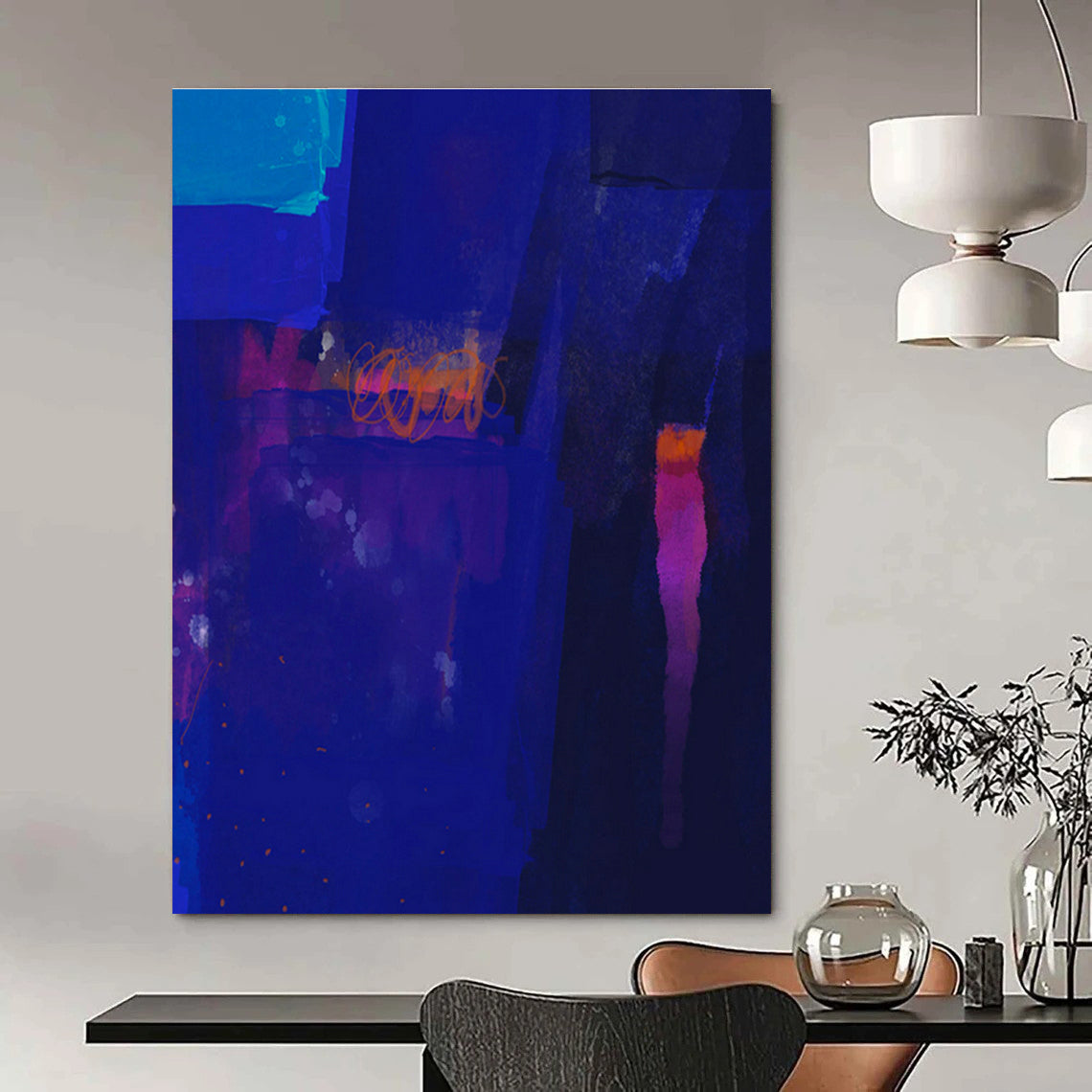 Monstrous Customizable Handmade Abstract Canvas for Urban Exploration Themed Bars  DLZ0090