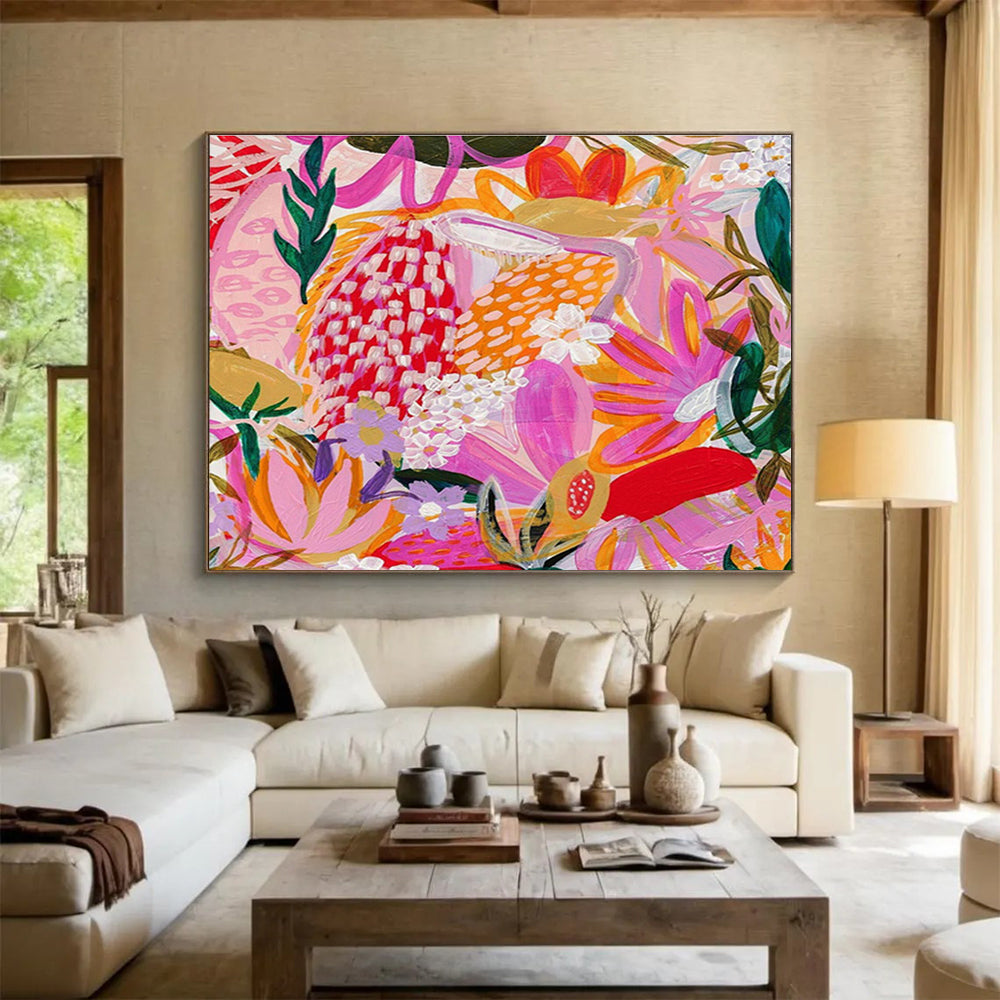 Oversized Custom Hand-Painted Abstract Art for Antarctic Sea Ice Albedo Research Base DLZ3092