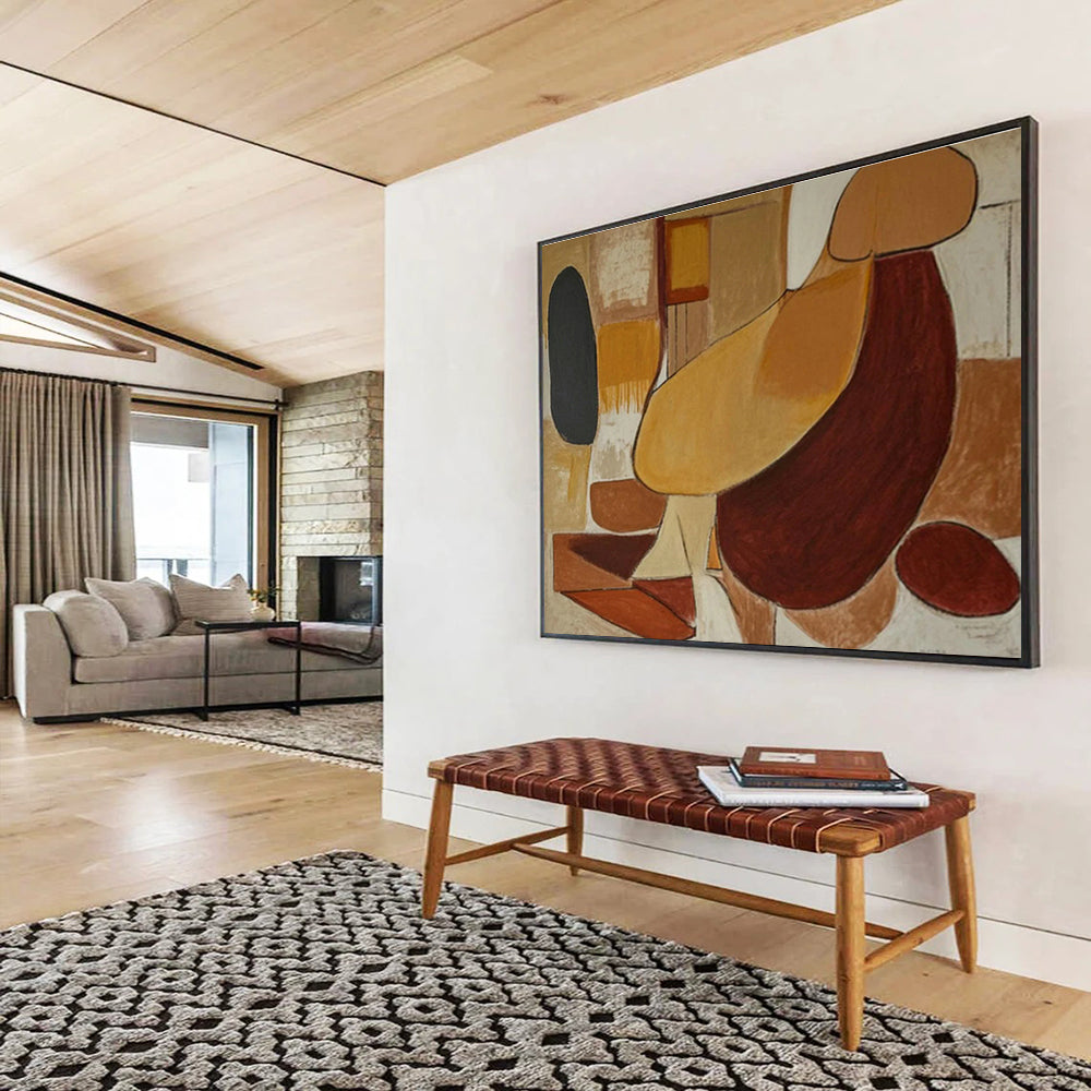 Bespoke Reception Area Oversized Abstract Hand Painting