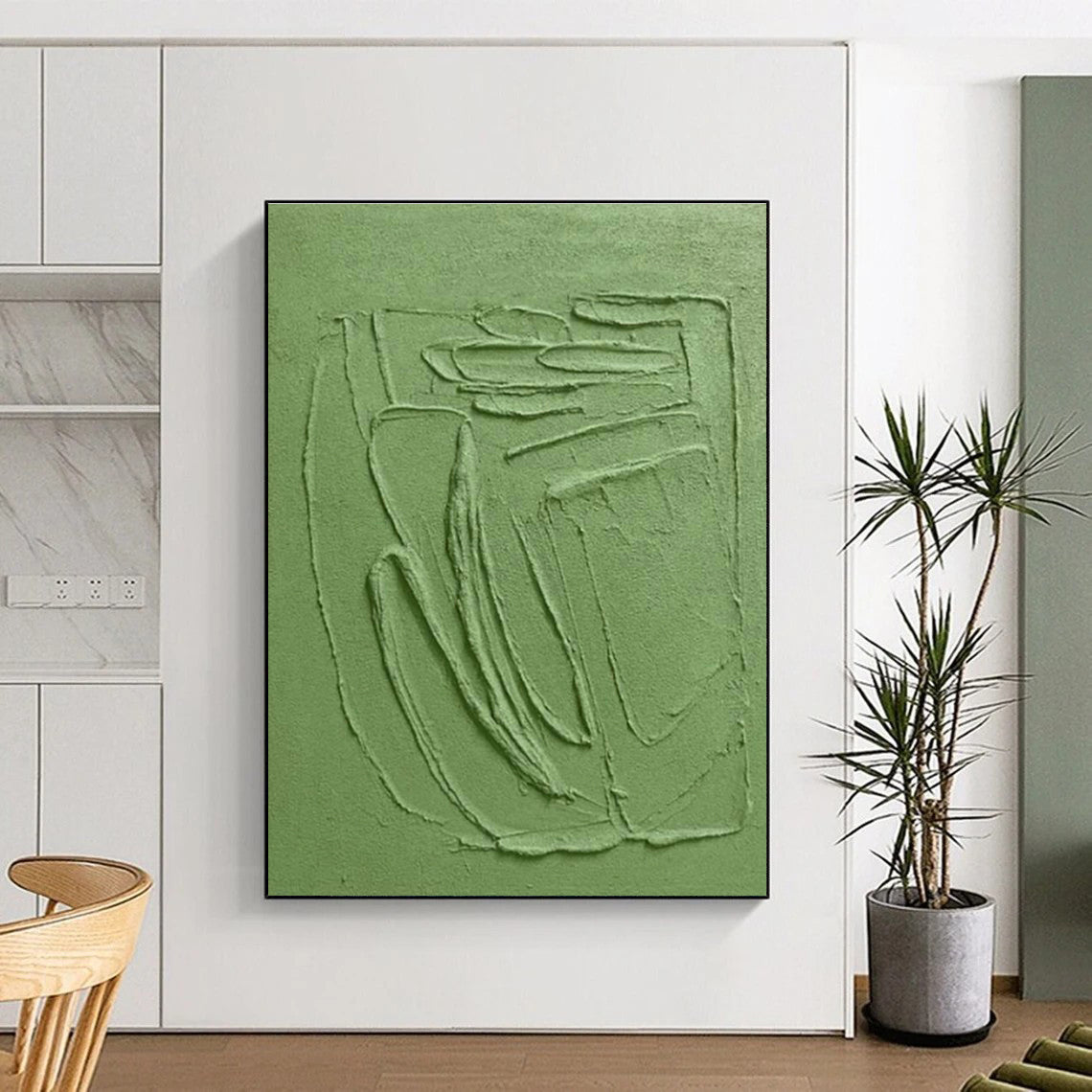 Grand Custom Hand-Painted Abstract Artwork - Artistic Luxury for High-End Jewelry Auctions  DLZ0290