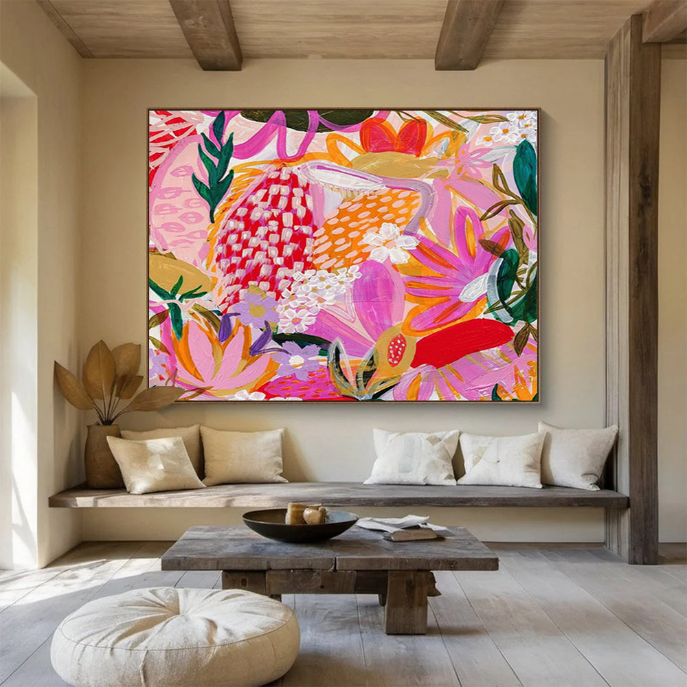 Oversized Custom Hand-Painted Abstract Art for Antarctic Sea Ice Albedo Research Base DLZ3092
