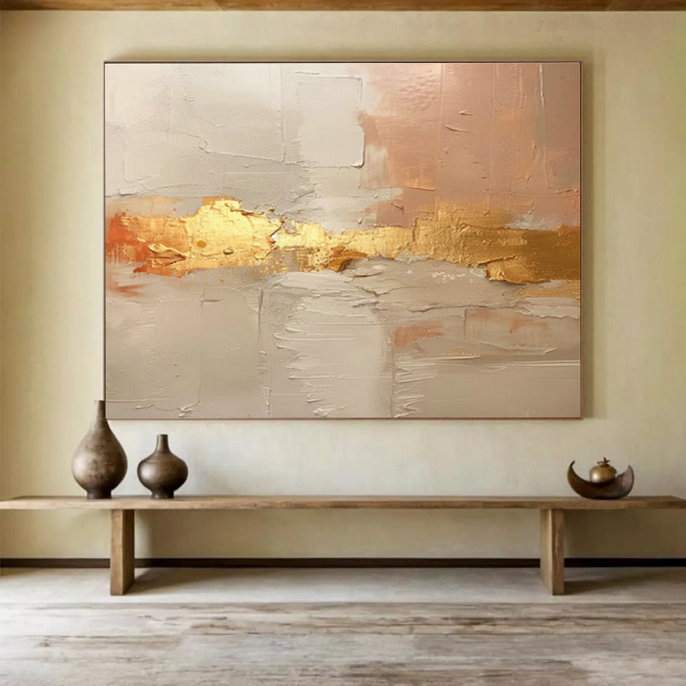 Oversized Custom Abstract Hand Painting for Arctic Permafrost Thaw Research Station DLZ3001